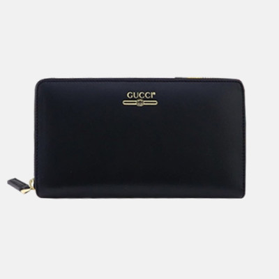 Gucci 2019 Mens Leather Zip Around Wallet 547591- 구찌 로고 가죽 지퍼 장지갑 블랙 Guc0530x.19CM