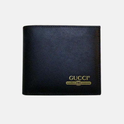 Gucci 2019 Mens Leather Bifold Wallet 547585- 구찌 로고 가죽 반지갑 블랙 Guc0531x.11CM