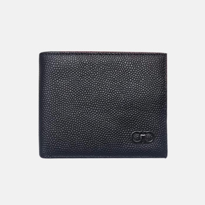 Ferragamo 2018 Mens Gancio Logo Leather Bifold Wallet/Card Holder - 페라가모 남성 신상 로고 레더 반지갑/카드 홀더 Fer0076x.블랙