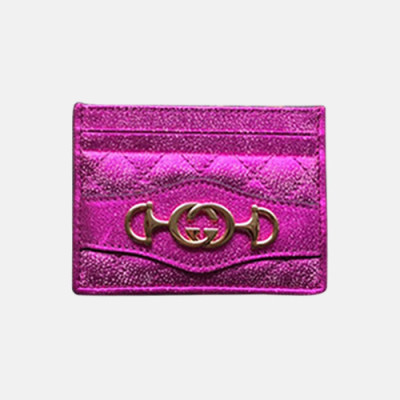 Gucci 2019 Laminated Leather Card Case 536354 - 구찌 라미네이트 가죽 카드 케이스 푸시아 Guc0554x.10CM.핑크