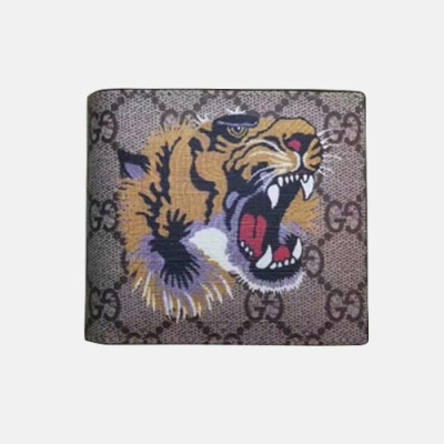 Gucci 2019 Tiger Print GG Supreme Wallet 451268 - 구찌 타이거 프린트 gg 수프림 반지갑 Guc0555x.11CM.브라운