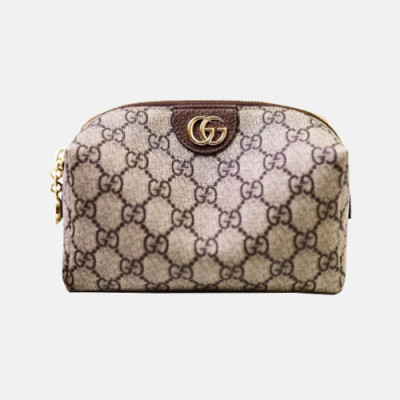 Gucci 2019 Ophidia GG Cosmetic Case Hibiscus Supreme Canvas 548393 - 구찌 오피디아 코스메틱 케이스 GG 파우치 Guc0561x.16CM.브라운