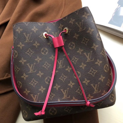 Louis Vuitton NeoNoe  Bucket Bag,26cm - 루이비통 네오노에 버킷백  M44022,LOUB0690 ,26cm,브라운+진핑크