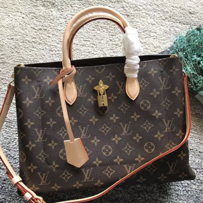 Louis Vuitton MonogramTote Shoulder Bag,34cm - 루이비통 모노그램 토트 숄더백 LOUB0754,34cm,브라운+베이지