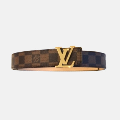 Louis vuitton 2019 Ladies Damier Leather Belt M9887 - 루이비통 여성 신상 다미엘 레더 벨트 Lou0679x.Size(3.0CM)브라운금장