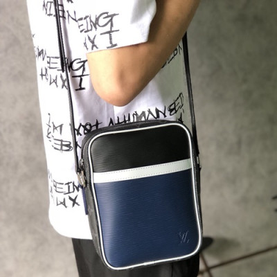 Louis Vuitton Epi Danube Shoulder Bag,22cm - 루이비통 에삐 다뉴브 남여공용 숄더백 M53423,LOUB0848 ,22cm,블루