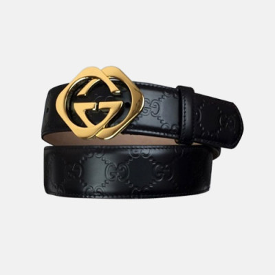 Gucci 2019 Classic GG Mens Leather Belt -구찌 클래식 GG 남성 신상 레더 벨트 Guc0595x.Size(3.5cm).2컬러(블랙은장/블랙금장)