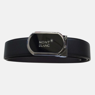 Montblanc 2019 Mens Box Logo Leather Belt - 몽블랑신상 남성 박스 로고 레더 벨트 Mont0020x.Size(3.5cm).블랙은장