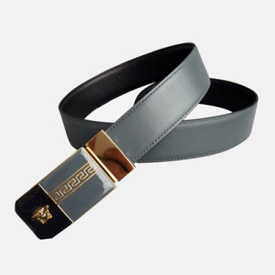 [매장판]Versace 2019 Mens Reversible Leather Belt - 베르사체 남성 리버시블 레더 벨트 Ver0107x.Size(3.5cm).블루금장