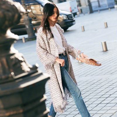 Chanel 2018 Ladies Tread Coat - 샤넬 신상 여성 스레드 코트 Cnl0129x.Size(s - l).체크블루