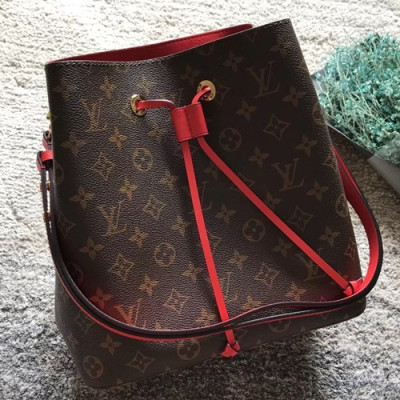 Louis Vuitton NeoNoe  Bucket Bag,26cm - 루이비통 네오노에 버킷백  M44022,LOUB0943 ,26cm,브라운+레드