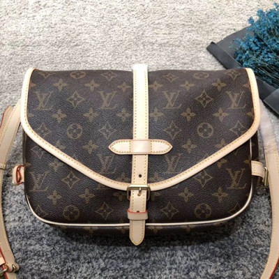 Louis Vuitton Saumur Monogram Shoulder Bag,28cm - 루이비통 소뮤르 모노그램 숄더백 M40710,LOUB0964 ,28cm,브라운