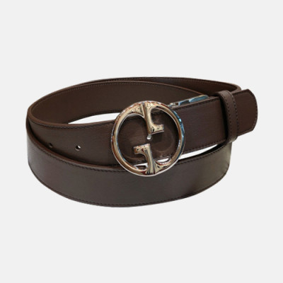 Gucci 2019 Ladies GG Buckle Leather Belt - 구찌 신상 여성 GG 버클 레더 벨트 Guc0614x.Size(3.4cm).브라운은장