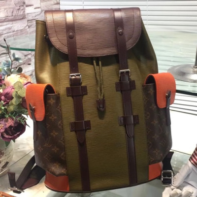 Louis Vuitton 2018 Epi Christopher Back Pack,47cm - 루이비통 2018 남성용 에삐 크리스토퍼 백팩,M41379,LOUB0988 ,47cm,카키+브라운