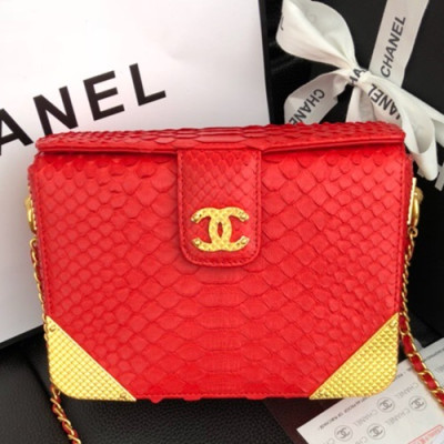 Chanel 2019 Leather Chain Pouch Shoulder Bag ,19CM - 샤넬 2019 레더 체인 파우치 숄더백  CHAB0546,19CM,레드