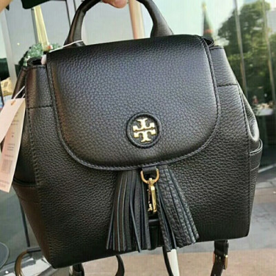 Tory Burch Leather Black Tassel Back Pack,22cm - 토리버치 레더 블랙 여성용 태슬 백팩 TBB0177,22cm