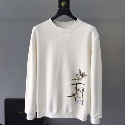 Loewe 2019 Mens Cotton Round Tshirt - 로에베 남성 신상 코튼 맨투맨 Loe0013x.Size(s - xl).아이보리
