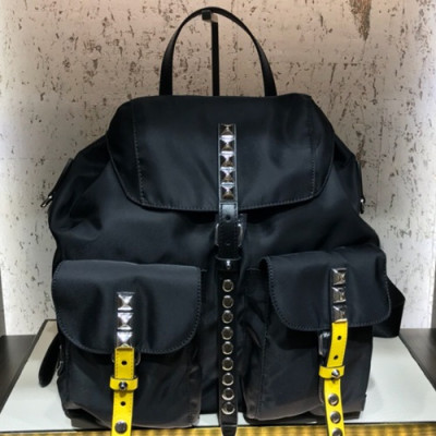 Prada 2018 Nylon Back Pack ,32CM - 프라다 2018 나일론 남여공용 백팩 1BZ811-1,32CM,블랙+옐로우