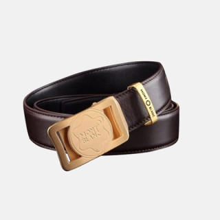 Montblanc 2019 Mens Business Leather Belt - 몽블랑 신상 남성 비지니스 레더 벨트 Mont0025x.Size(3.5cm).2컬러(블랙은장/브라운금장)