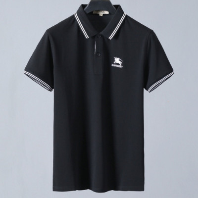 [매장판]Burberry 2019 Mens Polo Cotton Short Sleeved Tshirt - 버버리 남성 폴로 코튼 반팔티 Bur0401x.Size(m - 3xl).2컬러(블랙/화이트)