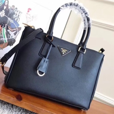 Prada Saffiano Tote Shoulder Bag,30CM - 프라다 사피아노 여성용 토트 숄더백 ,PRAB0024,30cm,블랙