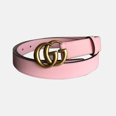 Gucci 2019 Ladies GG Buckle Leather Belt - 구찌 신상 여성 GG 버클 레더 벨트 Guc0658x.Size(2.5cm).핑크