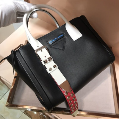 Prada Concept Tote Shoulder Bag,29cm - 프라다 컨셉 여성용 토트 숄더백 ,1BA175-1,29cm,블랙