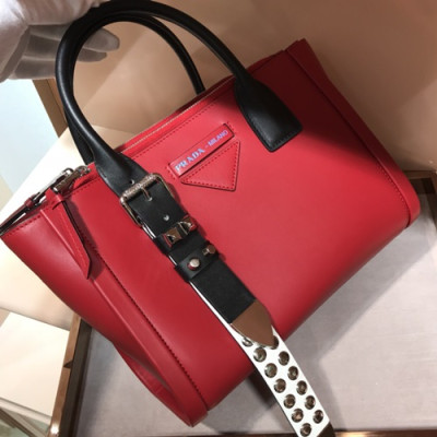 Prada Concept Tote Shoulder Bag,29cm - 프라다 컨셉 여성용 토트 숄더백 ,1BA175-2,29cm,레드