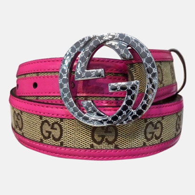 Gucci 2019 Ladies Classic GG Buckle Leather Belt - 구찌 신상 여성 클랙식 GG 버클 레더 벨트 Guc0674x.Size(3.5cm).핑크