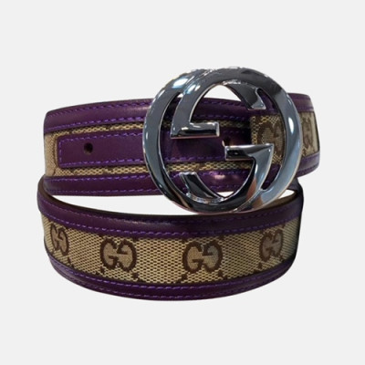 Gucci 2019 Ladies Classic GG Buckle Leather Belt - 구찌 신상 여성 클랙식 GG 버클 레더 벨트 Guc0675x.Size(3.5cm).퍼플