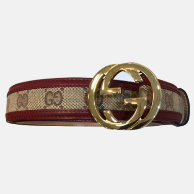 Gucci 2019 Ladies Classic GG Buckle Leather Belt - 구찌 신상 여성 클랙식 GG 버클 레더 벨트 Guc0676x.Size(3.5cm).버건디