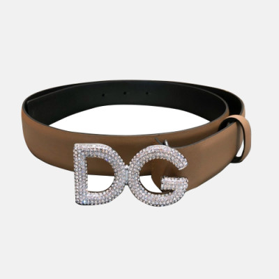 Dolce&Gabbana 2019 Ladies Santi Logo Buckle Leather Belt - 돌체앤가바나 여성 샌티 로고 버클 레더 벨트 Dol0147x.Size(3.0cm).카키