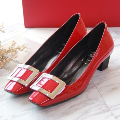 Roger Vivier 2019 Ladies Belle Patent-leather Court Shoes- 로저비비에 여성 벨르 비비에 페이턴트 레더 코트 슈즈 Rog0032x.Size(225 - 250).레드