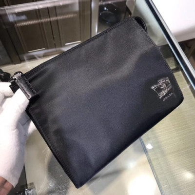 Prada 2018 Nylon Clutch Bag ,23CM - 프라다 2018 나일론 남여공용 클러치백,2NE989,23CM,블랙