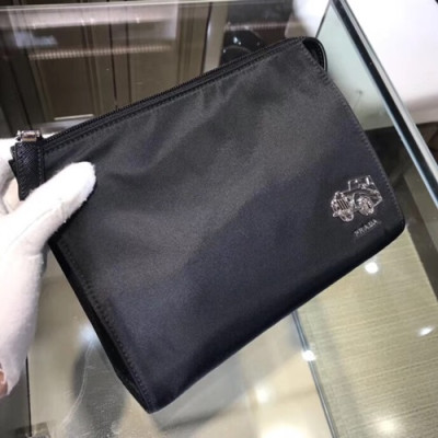 Prada 2018 Nylon Clutch Bag ,23CM - 프라다 2018 나일론 남여공용 클러치백,2NE889,23CM,블랙