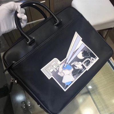 Prada 2018 Nylon Mens Business Bag ,36CM - 프라다 2018 나일론 남성용 서류가방 2VE006,36CM,블랙
