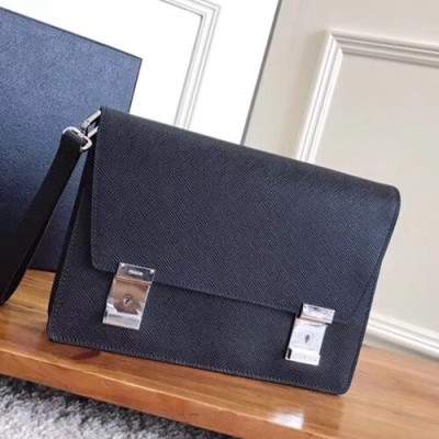 Prada 2018 Saffiano Mens Clutch Bag ,25.5CM - 프라다 2018 사피아노 남성용 클러치백 2VF016-1,25.5CM,블랙