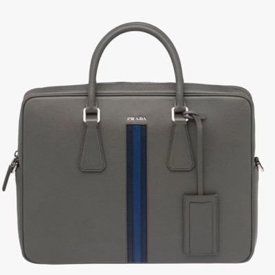 Prada Saffiano Mens Business Bag ,36CM - 프라다 사피아노  남성용 서류가방 2VE363-20 ,36CM,그레이
