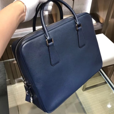 Prada Saffiano Mens Business Bag,36CM - 프라다 사피아노  남성용 서류가방 2VE305-3 ,36CM,블루