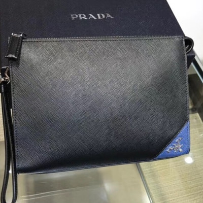 Prada Mens Clutch Bag ,24CM - 프라다 남성용 클러치백 PRAB0031,24CM,블랙+블루