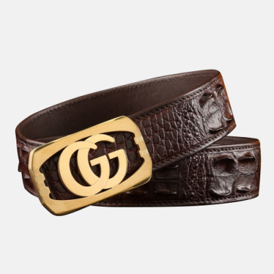 [커스텀급]Gucci 2019 Mens Box Initial Logo Leather Belt - 구찌 남성 박스 이니셜 로고 버클 레더 벨트 Guc0712x.Size(3.8cm).2컬러(블랙은장/브라운금장)