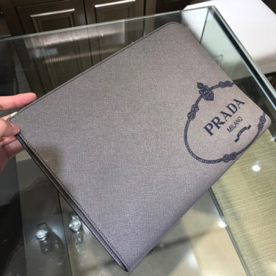 Prada Mens Clutch Bag ,33CM - 프라다 남성용 클러치백 2VN003-9,33CM,그레이