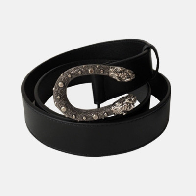 Gucci 2019 Ladies Embellished Vintage Steel Buckle Leather Belt - 구찌 여성 엠벨리쉬 빈티지 스틸 버클 레더 벨트 Guc0717x.Size(3.0cm).2컬러(블랙금장/블랙은장)