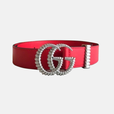 Gucci 2019 Ladies Embellished GG Steel Buckle Leather Belt - 구찌 여성 엠벨리쉬 GG 스틸 버클 레더 벨트 Guc0720x.Size(3.0cm).3컬러(레드금장/레드은장/레드빈티지금장)