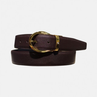 Montblanc 2019 Mens Business Leather Belt - 몽블랑 신상 남성 비지니스 레더 벨트 Mont0027x.Size(3.2cm).브라운금장