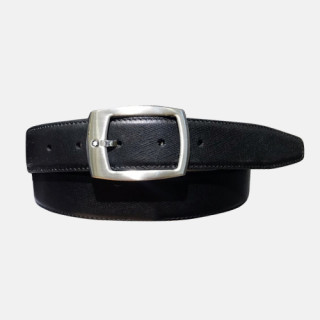Montblanc 2019 Mens Business Leather Belt - 몽블랑 신상 남성 비지니스 레더 벨트 Mont0029x.Size(3.2cm).블랙은장