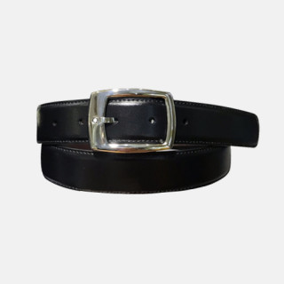 Montblanc 2019 Mens Business Leather Belt - 몽블랑 신상 남성 비지니스 레더 벨트 Mont0032x.Size(3.2cm).블랙은장