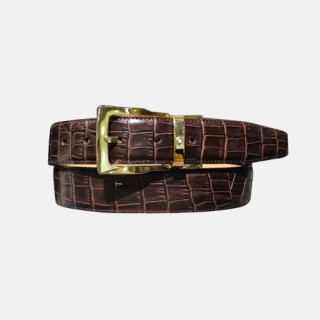 Montblanc 2019 Mens Business Leather Belt - 몽블랑 신상 남성 비지니스 레더 벨트 Mont0033x.Size(3.2cm).브라운금장