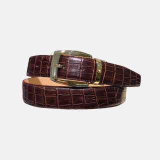 Montblanc 2019 Mens Business Leather Belt - 몽블랑 신상 남성 비지니스 레더 벨트 Mont0034x.Size(3.2cm).브라운금장