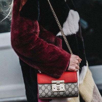 Gucci Pad Lock Mini Supreme Women Shoulder Bag,20CM - 구찌 패드락 미니 수프림 여성용 숄더백 ,409487 ,GUB0256,20CM,레드